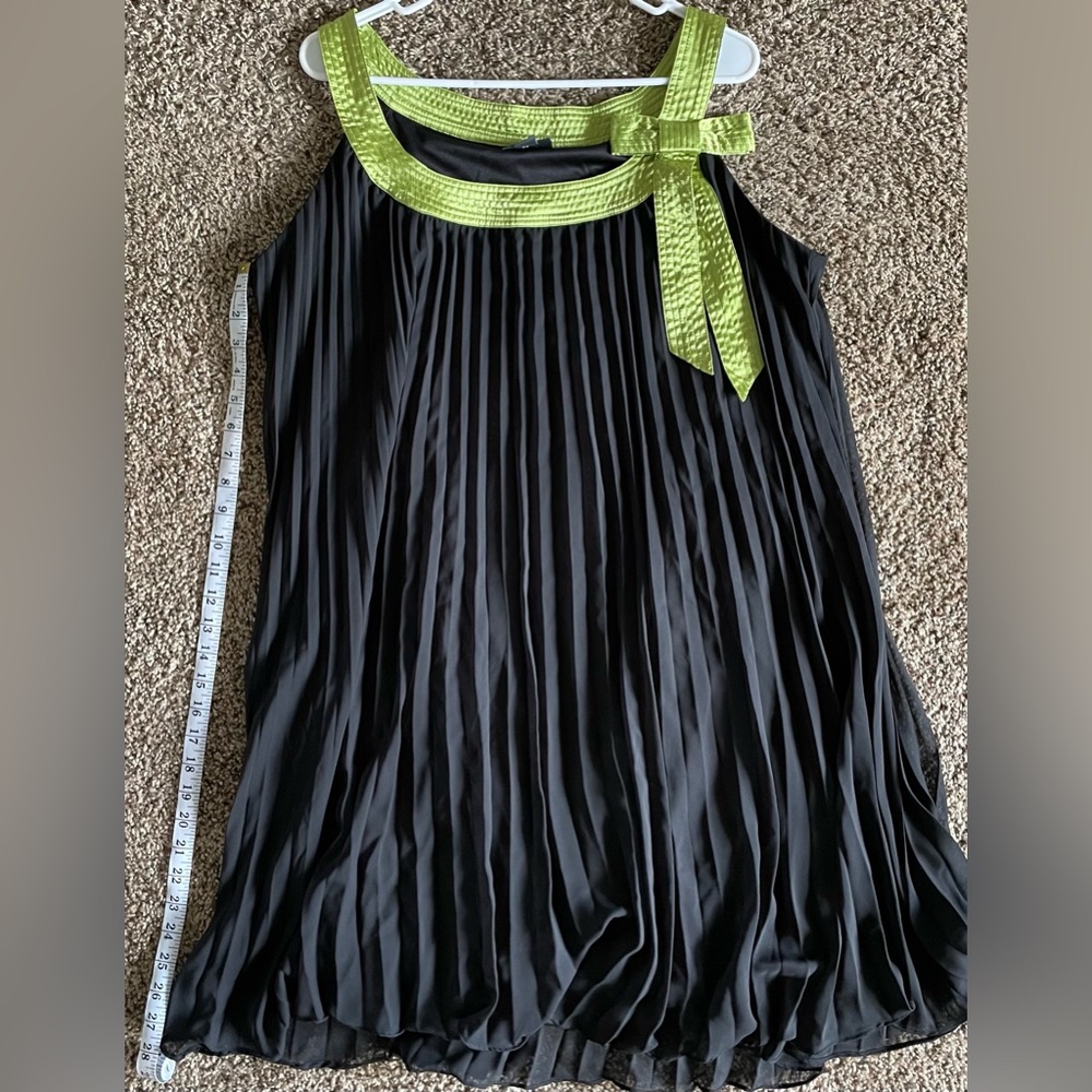 Dress Barn Black Dress with Green Accents